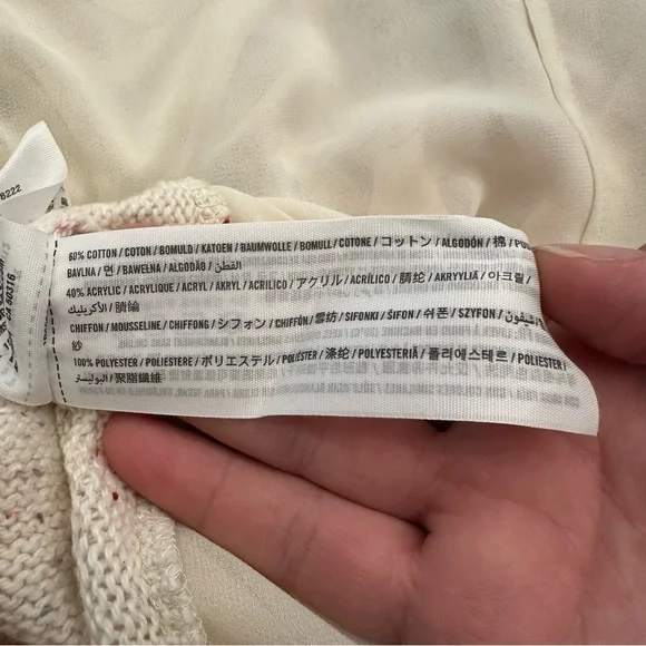 Abercrombie & Fitch Boho Sweater Size Large Cottagecore Festival Retro Fair Isle - Picture 7 of 7